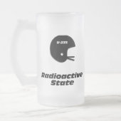 Fußballhelm Radioactive Staat Mattglas Bierglas (Links)