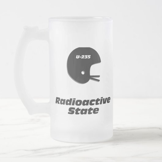 Fußballhelm Radioactive Staat Mattglas Bierglas (Links)