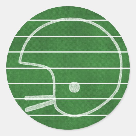 Fußballhelm Runder Aufkleber (Vorderseite)