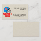 Fußballhelm Visitenkarte (Vorne/Hinten)