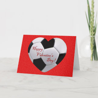 Fußballherz Happy Valentines Grußkarte Feiertagskarte