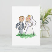 Fußballhochzeit Einladung (Stehend Vorderseite)