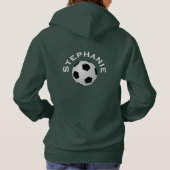 FußballHoodie für Spieler-Verein oder Team, grün Hoodie (Rückseite)