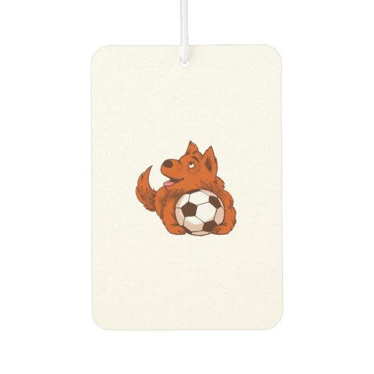 Fußballhund Autolufterfrischer (Vorderseite)