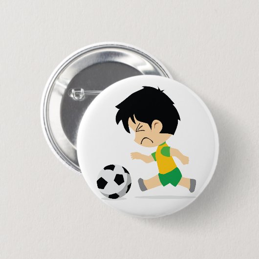 Fußballjunge Button (Vorne & Hinten)
