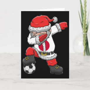Fußballjunge Dabbing Weihnachtsmann Weihnachten Ja Karte