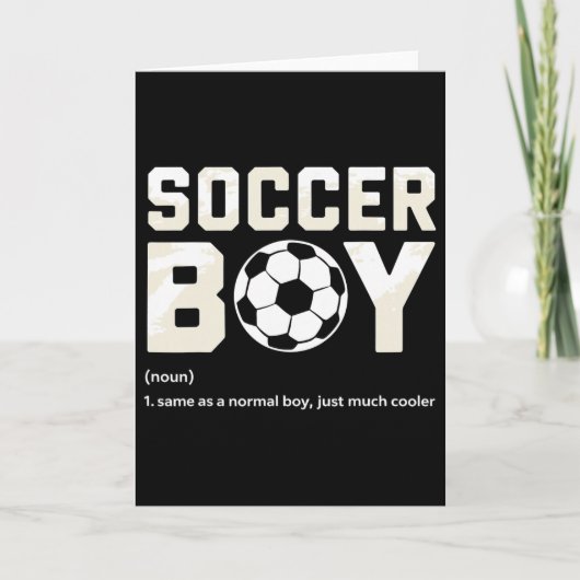 Fußballjunge Definition Karte (Vorderseite)