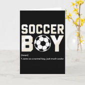 Fußballjunge Definition Karte (Gelbe Blume)