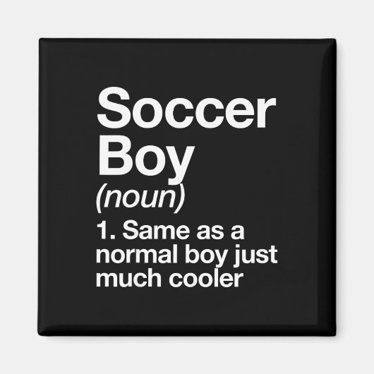 Fußballjunge Definition Lustig Sport Magnet (Vorne)
