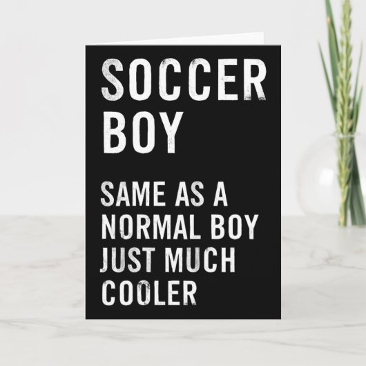 Fußballjungen-Definition Lustig  Karte (Vorderseite)