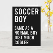 Fußballjungen-Definition Lustig  Karte (Gelbe Blume)