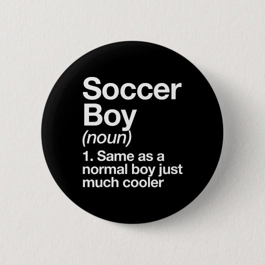Fußballjungen-Definition Lustiger Sport Button (Vorderseite)