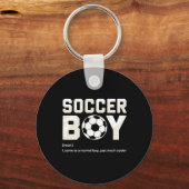 Fußballjungen-Definition Schlüsselanhänger (Vorderseite)