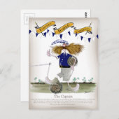 Fußballkapitän Postkarte (Vorne/Hinten)