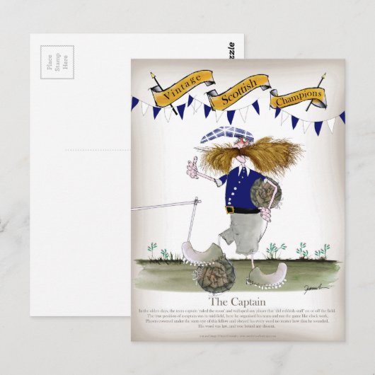 Fußballkapitän Postkarte (Vorne/Hinten)