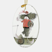 Fußballkapitän-Rotteam Keramikornament (Links)