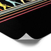 Fußballkick Menschliche Evolution Retro Vintage St Poster (Ecke)