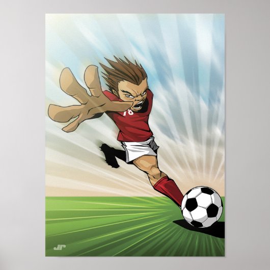 Fußballkick-Poster Poster (Vorne)