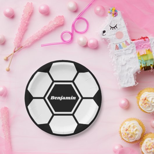 Fußballklassiker individuelle Name Pappteller (Party)