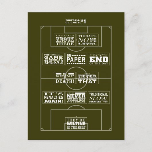 Fußballklischee Nr. 1 Postkarte (Vorderseite)