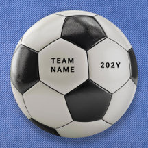 Fußballknopf mit individuellem Teamnamen | Benutze
