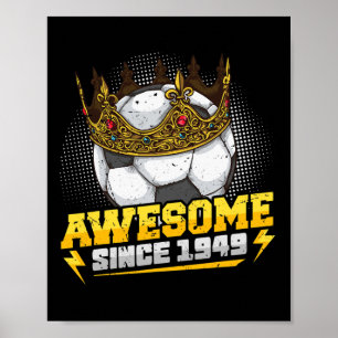 Fußballkönig 73. Geburtstag Krone Großartig Seit 1 Poster