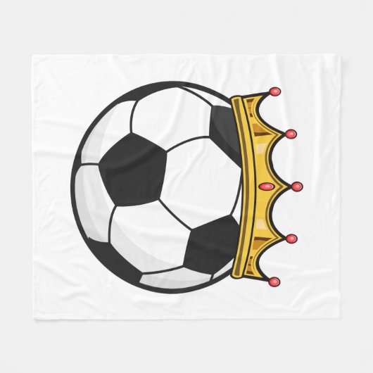 Fußballkönigin Fleecedecke (Vorderseite (Horizontal))