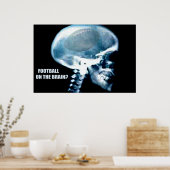 Fußballkopf (Röntgen) Poster (Küche)