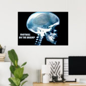Fußballkopf (Röntgen) Poster (Heimbüro)