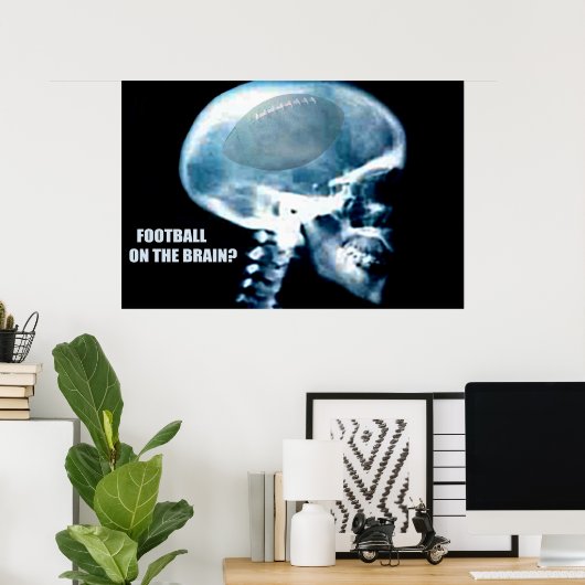 Fußballkopf (Röntgen) Poster (Heimbüro)