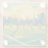 Fußballkunst (#2) glasuntersetzer (Rückseite)