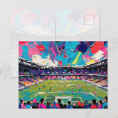 Fußballkunst (#3) feiertagspostkarte (Vorne/Hinten)
