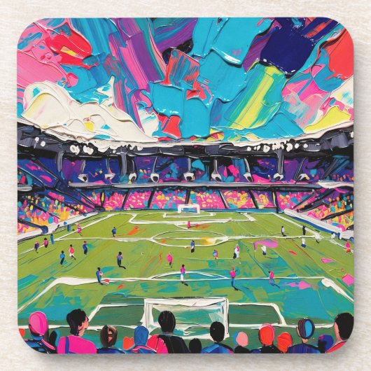 Fußballkunst (#3) getränkeuntersetzer (Vorderseite)