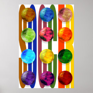 Fußballkunstposter Brasilien 2014 Weltmeisterschaf Poster