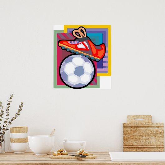Fußballkunstposter Poster (Küche)