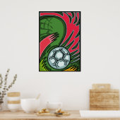 Fußballkunstposter Poster (Küche)