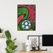 Fußballkunstposter Poster (Heimbüro)