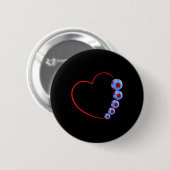 Fußballliebe-Design - Herz und Fußball-Fusion Button (Vorne & Hinten)