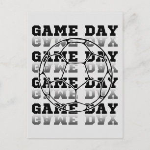 Fußballliebhaber-Typografie für den Spieltag Postkarte