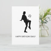 Fußballliebhaberin zum Geburtstag (Stehend Vorderseite)