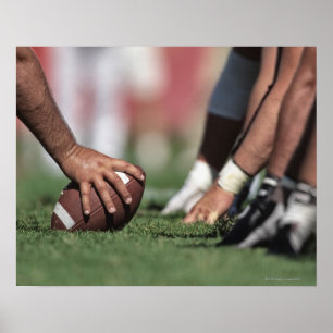 Fußballlinie des Gedränges Poster