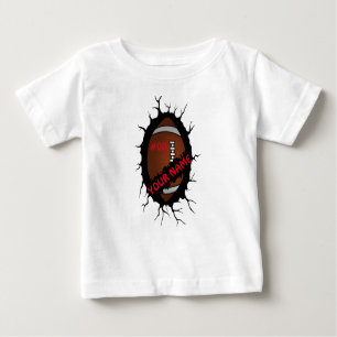 Fußballlogo, Fußball-Individuelle Name, Fußball-Ge Baby T-shirt