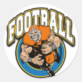 Fußballlogo Runder Aufkleber (Vorderseite)