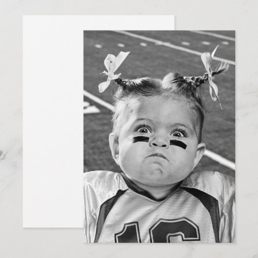 Fußballmädchen Einladung (Vorne/Hinten)