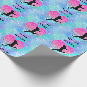 Fußballmädchen Herz Wintergeist  Geschenkpapier