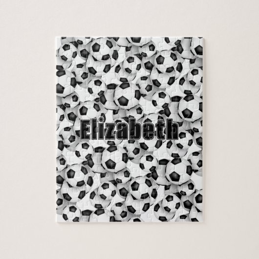 Fußballmädchen Jungs benennen Sportgeschenke Puzzle (Vertikal)