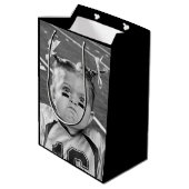 Fußballmädchen Mittlere Geschenktüte (Rückseite Schrägansicht)