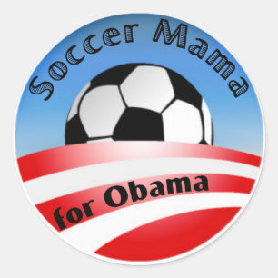 FußballMamaforObama Runder Aufkleber