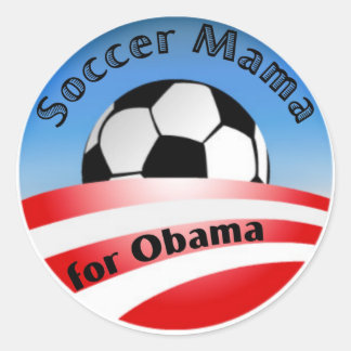 FußballMamaforObama Runder Aufkleber