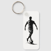 Fußballmann mit Ball Schlüsselanhänger (Vorderseite)